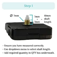 Customisable Press Fit Step Clock Movement Kit | Fits 3.1mm & 5.0mm Hand Holes image