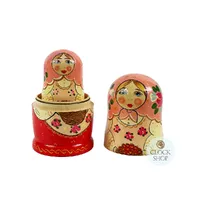 Zagorsk Country Russian Dolls With Flowers 16cm (Set Of 5) image