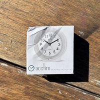 10cm Caleb White Smartlite Silent Analogue Alarm Clock By ACCTIM (Damaged Packaging) image