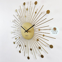 50cm Brielle Gold Starburst Wall Clock By ACCTIM image