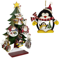 5cm Wooden Figurine Hanging Decoration- Assorted Designs image