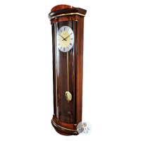 82cm Walnut Battery Chiming Wall Clock With Piano Finish By AMS (Small Flaw) image