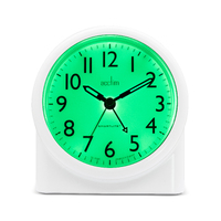 12cm Blake White Smartlite Silent Analogue Alarm Clock By ACCTIM image