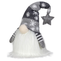 20cm LED Gnome With Snowflake Beanie- Assorted Colours image