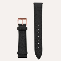 36mm Kahlo Rose Gold Watch With Pink Dial + Black Leather Band By Coluri image