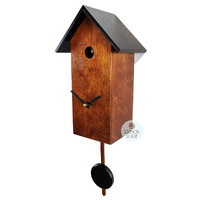 Walnut Bird House Battery Modern Cuckoo Clock 29cm By ENGSTLER image