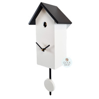 White Bird House Battery Modern Cuckoo Clock 29cm By ENGSTLER image