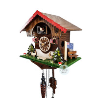 Australian Flag Battery Chalet Cuckoo Clock 26cm By ENGSTLER image