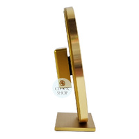 19cm Gold & White Battery Table Clock By HERMLE image