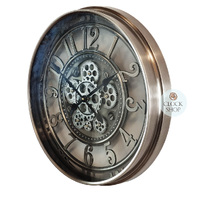 50cm Norris Silver Moving Gear Clock By COUNTRYFIELD image