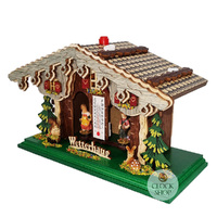 26cm Chalet Weather House With Deer & Squirrel By TRENKLE image