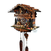 Hiker & Dog Battery Chalet Cuckoo Clock 28cm By TRENKLE image