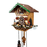 Cow & Water Trough Battery Chalet Cuckoo Clock 20cm By TRENKLE image