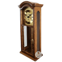 67cm Oak 8 Day Mechanical Chiming Wall Clock By AMS image