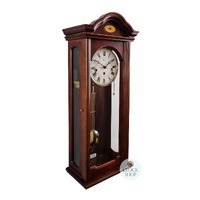 66cm Mahogany 8 Day Mechanical Chiming Wall Clock By AMS image