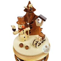 19.5cm Snowman Wooden Music Box (Let It Snow) image