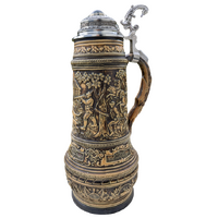 Hunting Scene Beer Stein With Deer, Dogs & Horses 2L By KING (Circa 1970-1990) image