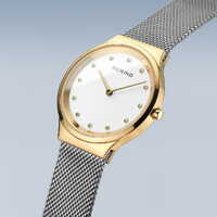 Gift Set- 31mm Classic Collection Gold & Silver Womens Watch With Bracelet By BERING image