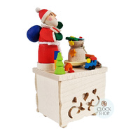 Wooden Hand Crank Christmas Music Box (We Wish You A Merry Christmas) image