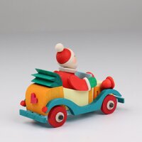 8cm Santa In Vintage Car Hanging Decoration image