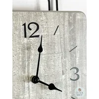 50cm Stone & Black Modern Pendulum Wall Clock With Westminster Chime By AMS image