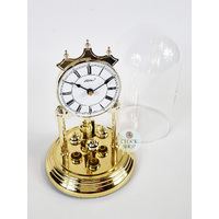 23cm Gold Anniversary Clock With White Dial & Westminster Chime By HALLER (Roman) image