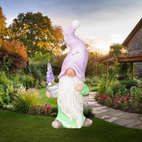 32cm Garden Gnome With Flower Or Watering Can image