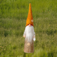 31.5cm Hessian Gnome - Green Or Orange image