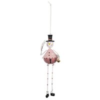 20cm Metal Bell Figurine With Dangly Legs Hanging Decoration- Assorted Designs image