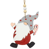 10cm Wooden Christmas Figurine Hanging Decoration- Assorted Designs image