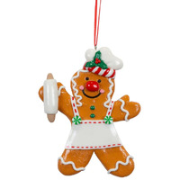 13cm Gingerbread Chef Hanging Decoration- Assorted Designs image