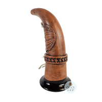 Ceramic Drinking Horn- Viking Head image