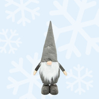 70cm Grey Christmas Gnome With Extendable Legs image