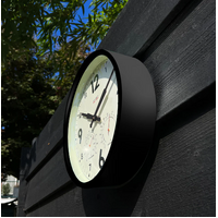 30cm Factory Collection Black Outdoor Silent Wall Clock By CLOUDNOLA image