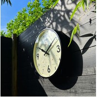 45cm Factory Collection Black Outdoor Silent Wall Clock By CLOUDNOLA image