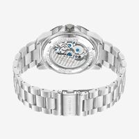 45mm Silver Automatic Mens Watch With Silver & Gun-Metal Skeleton Dial By KENNETH COLE image