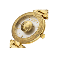 25mm Brick Lane Yellow Gold Womens Watch With Silver Dial By VERSACE image