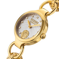 26mm Broadwood Petite Yellow Gold Womens Watch With Silver Dial By VERSACE image