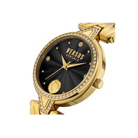 34mm V Versus Crystal Black & Gold Womens Watch By VERSACE image