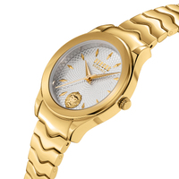 Gift Set- 34mm Mount Pleasant Gold Womens Watch With White Dial & Bracelet By VERSACE image