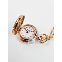 23mm Black & Rose Gold Womens Pendant Watch With Flowers By CLASSIQUE (Roman) image