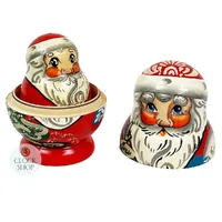 Santa & Tree Russian Dolls- 9cm (Set Of 5) image