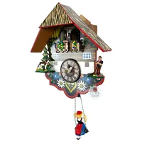 Swiss House Battery Chalet Clock With Dancers & Swinging Doll 19cm By TRENKLE image