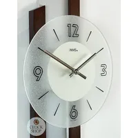 62cm Two Tone Pendulum Wall Clock With Round Dial By AMS image