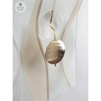 60cm Gold & Curved Glass Pendulum Wall Clock By AMS (Chipped Glass) image