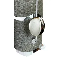 66cm Grey And Silver Pendulum Wall Clock With Silver Dial By AMS image