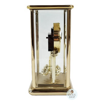 23cm Gold Anniversary Clock With Bevelled Glass & White Dial By AMS image