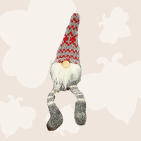 17cm Red & Grey Gnome Shelf Sitter- Assorted Colours image