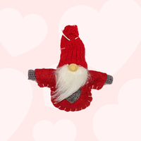 8cm Knitted Gnome Hanging Decoration- Assorted Designs image