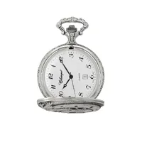 48mm Rhodium Unisex Pocket Watch With Two Horses By CLASSIQUE (Arabic) image